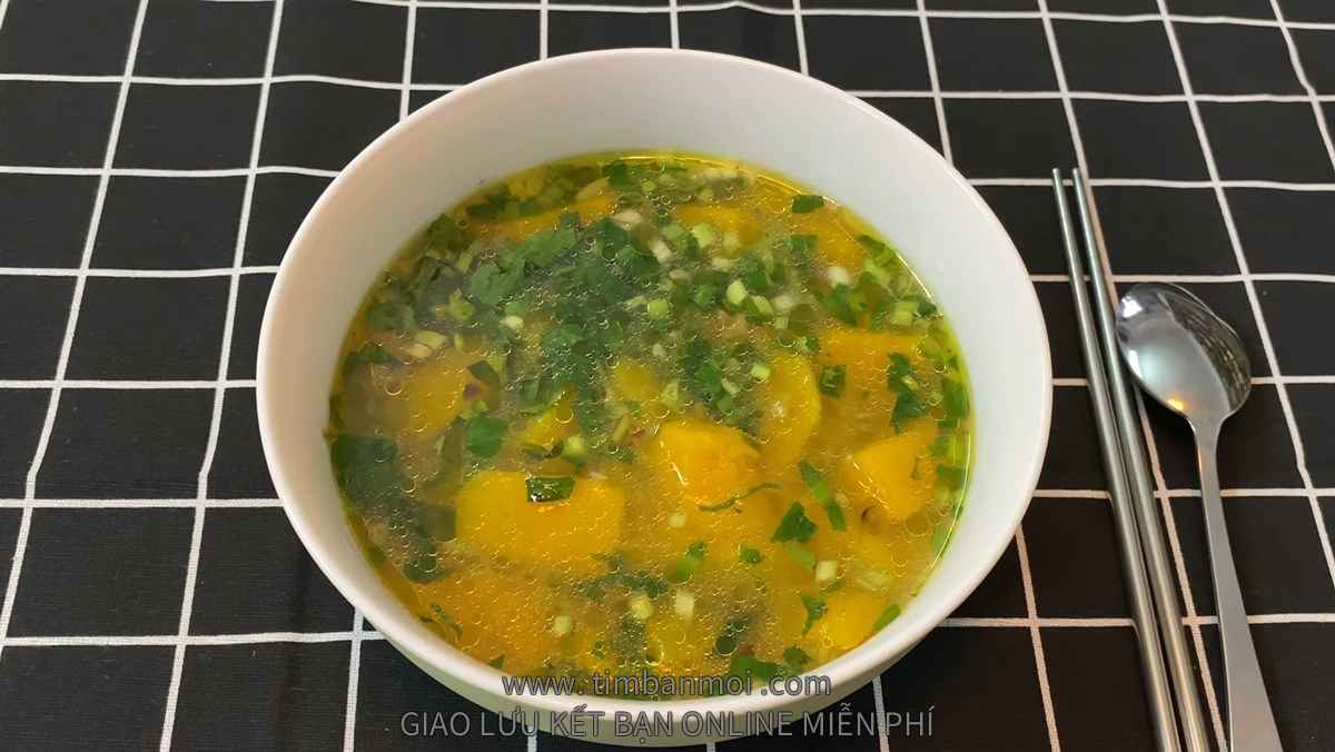 Canh bí đỏ chay