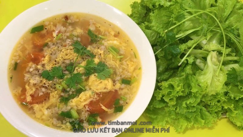 2 món canh cà chua trứng