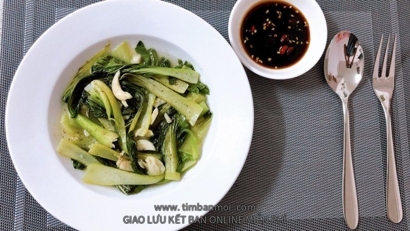 Cải thìa xào tỏi