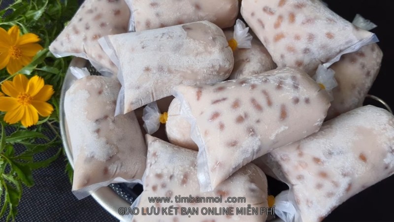Sinh tố đậu đỏ bịch