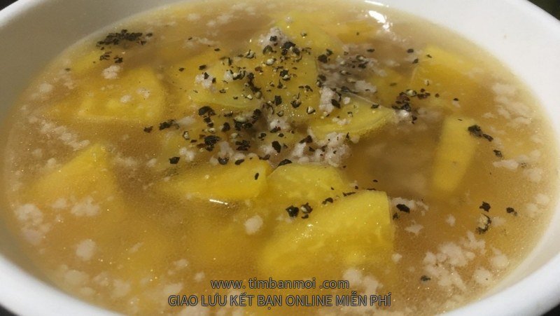 Canh đu đủ thịt bằm