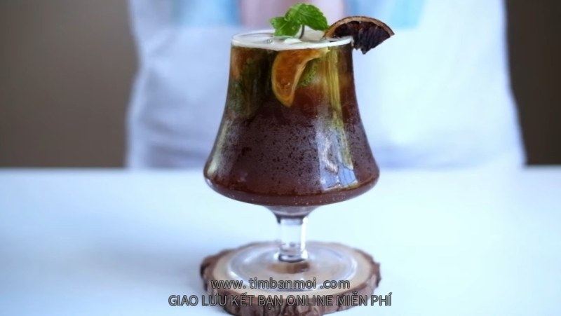 Soda cà phê chanh bạc hà