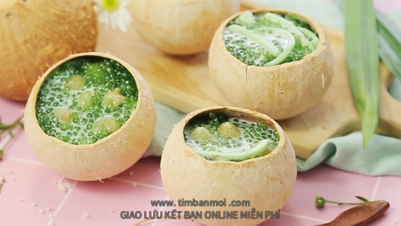 Chè sago lá dứa
