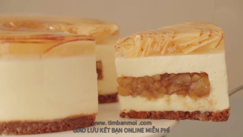 Cheesecake táo không cần lò nướng