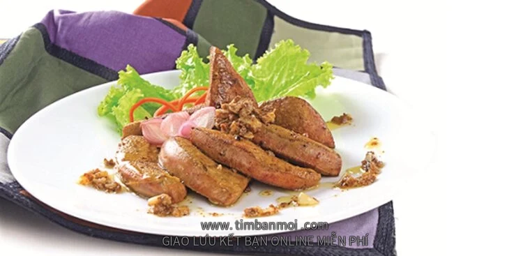 Gan lợn chiên