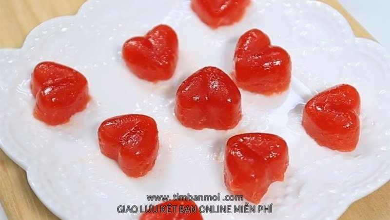 2 cách làm kẹo dẻo hình trái tim