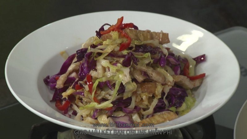 Bắp cải tím xào chay