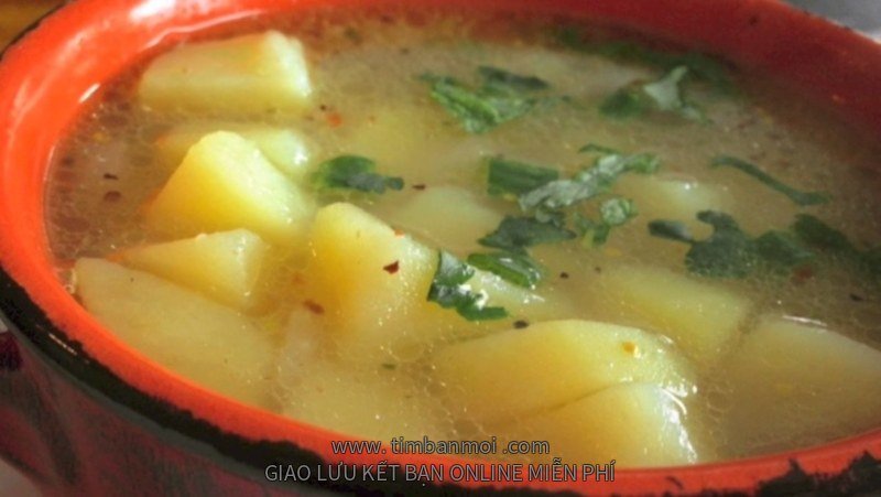 Canh khoai tây chay
