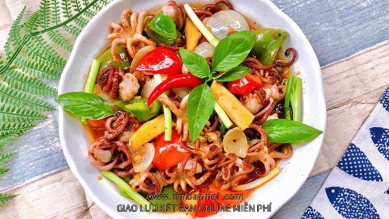 Tổng hợp món bạch tuộc xào