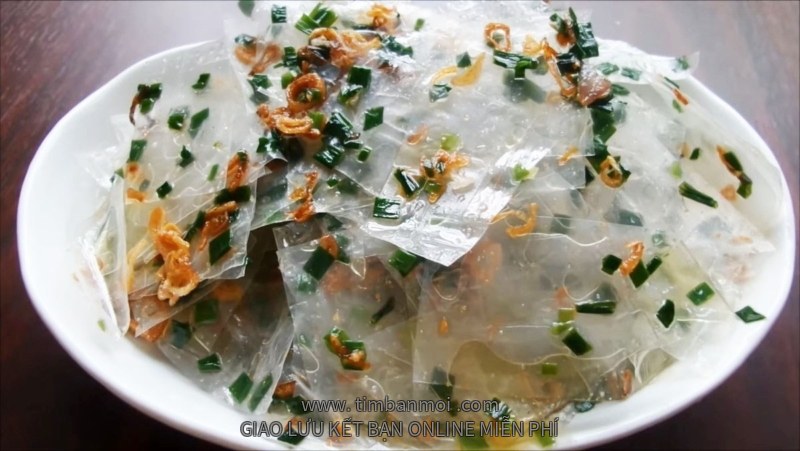 Bánh tráng trộn mỡ hành