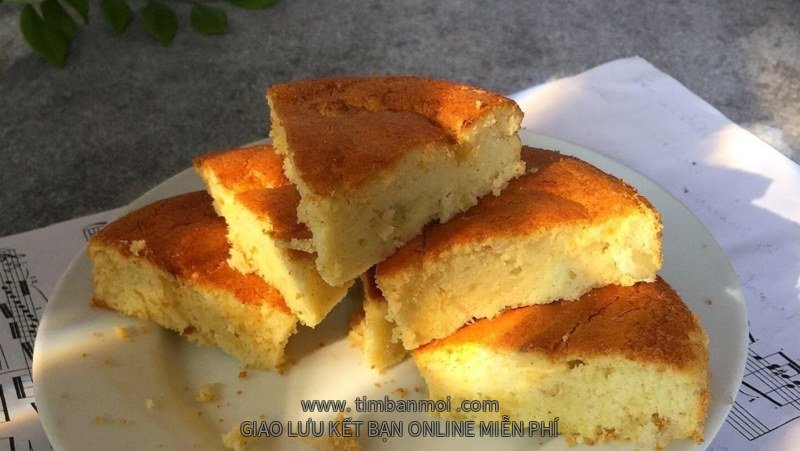 Bánh bông lan chà bông bằng nồi chiên không dầu