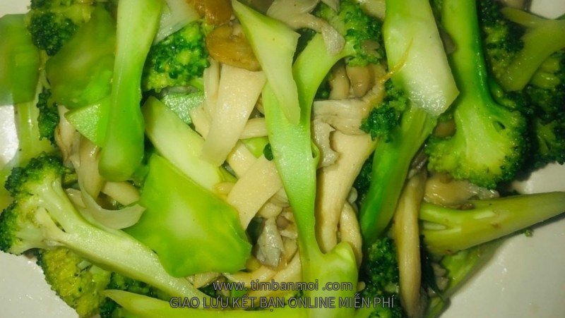 Bông cài xào nấm