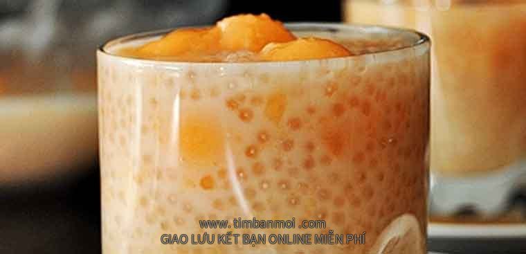 Chè dưa lưới cốt dừa bột báng