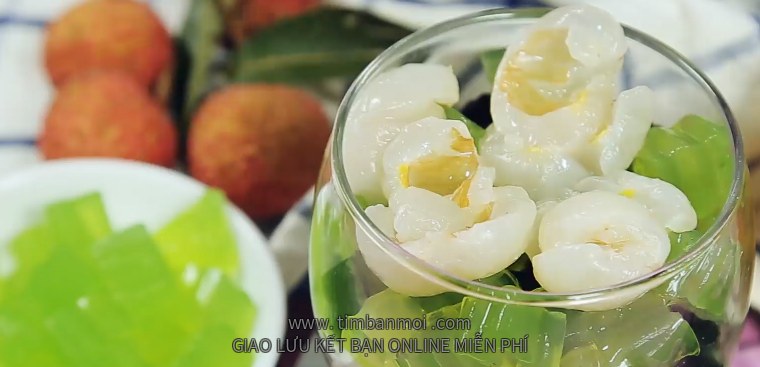 Chè vải thạch lá nếp