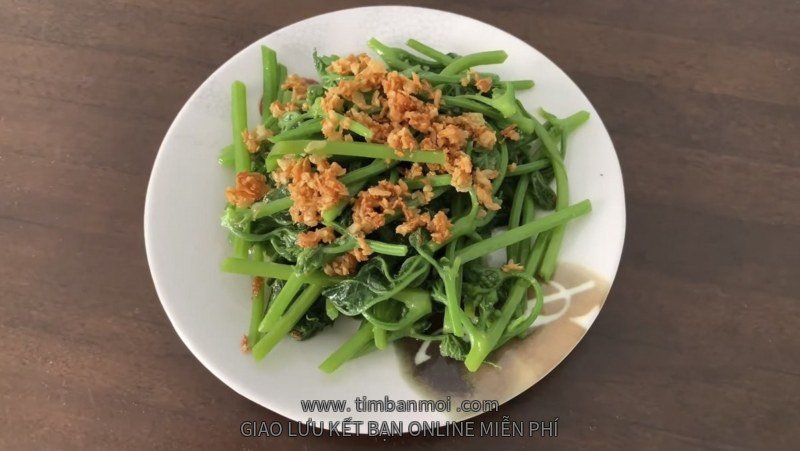 Đọt mướp xào tỏi