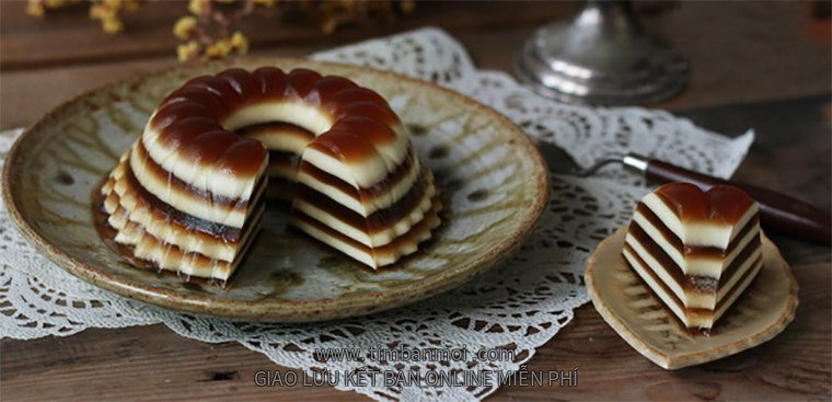Rau câu flan cà phê