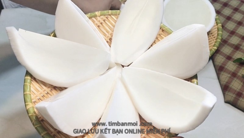 Thạch dừa bổ miếng