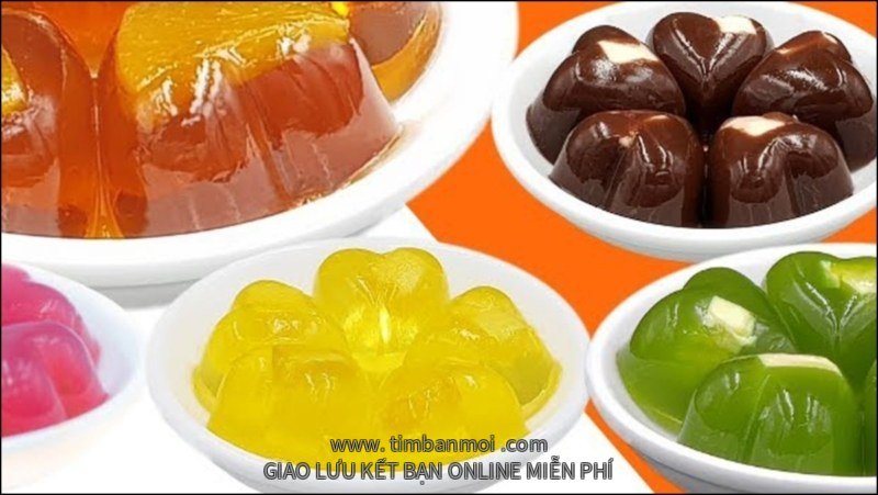 Thạch trái cây trong trà sữa