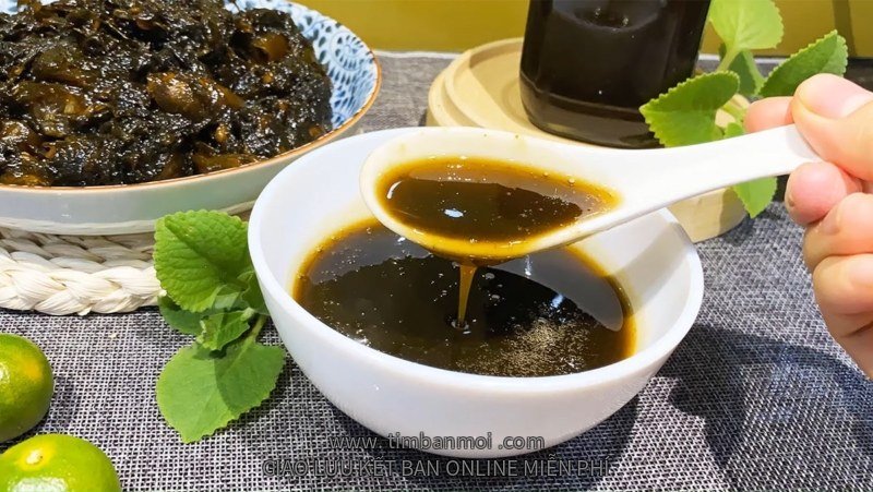 Siro húng quất đường phèn diếp cá lá hẹ