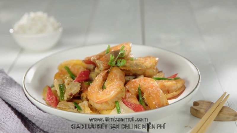 Tôm rim thơm và tôm rim nước cốt dừa