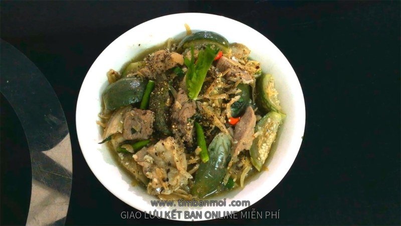 Canh cà đắng cá khô, canh cà đắng sườn heo