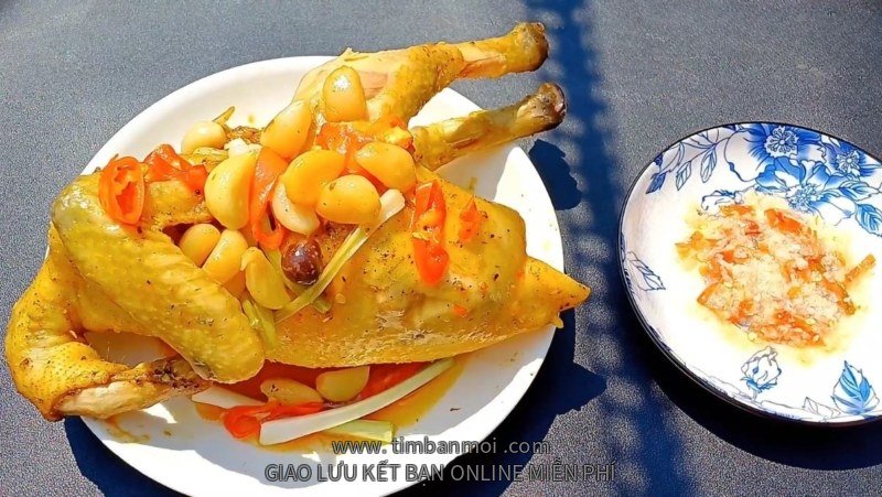 gà hấp tỏi
