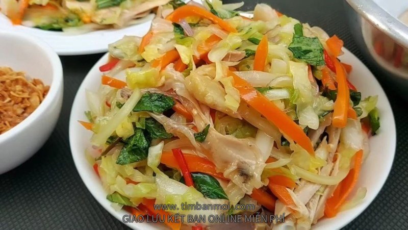 Cách làm gỏi gà chua ngọt
