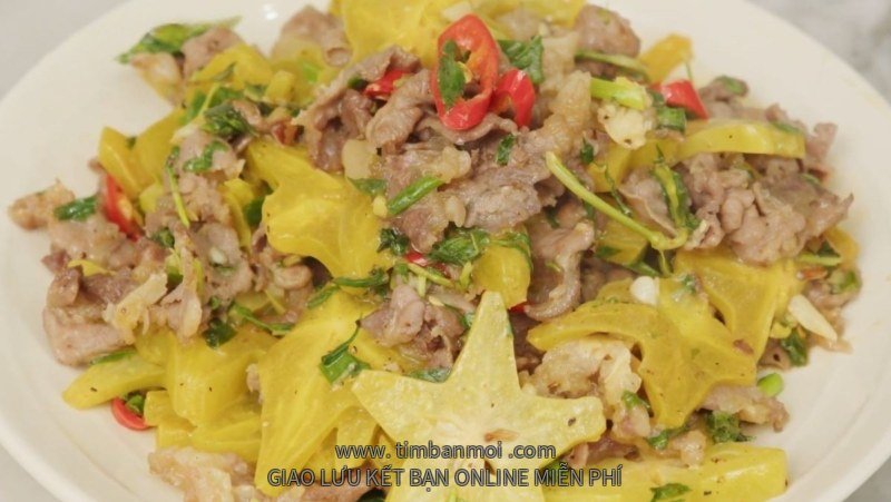 Cách làm thịt bò xào khế
