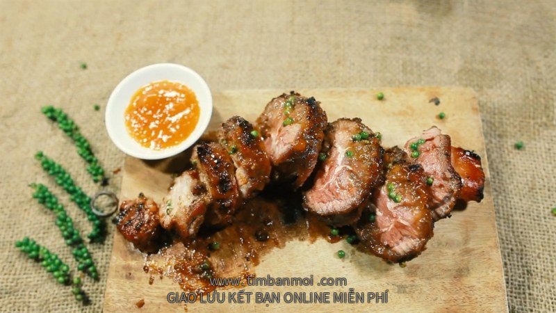 Bắp bò nướng tiêu xanh
