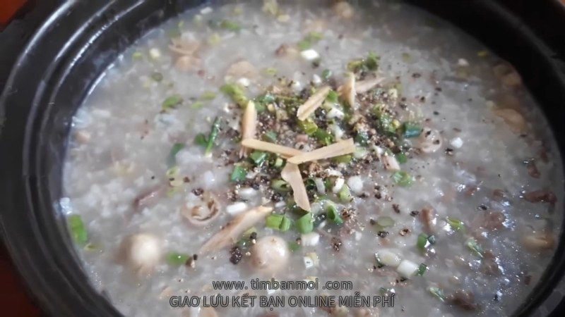 Cháo đậu đỏ thịt bò