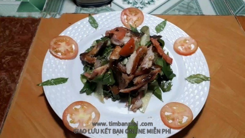 Gỏi sầu đâu khô cá lóc