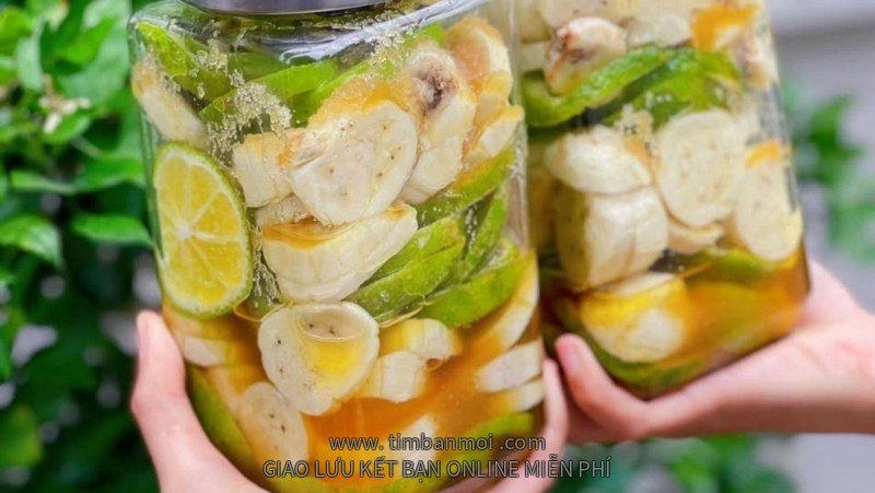 Cách ngâm chuối chanh đường phèn
