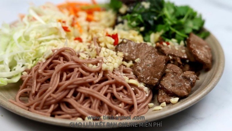 2 cách làm bún gạo lứt trộn
