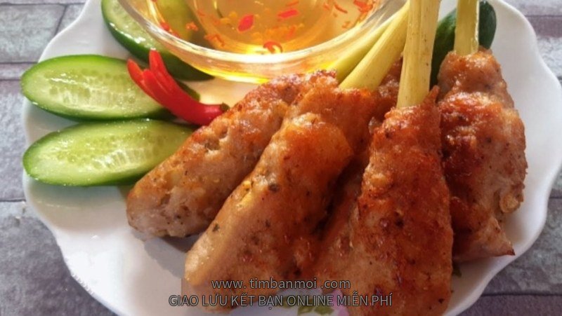 Thịt bọc sả chiên
