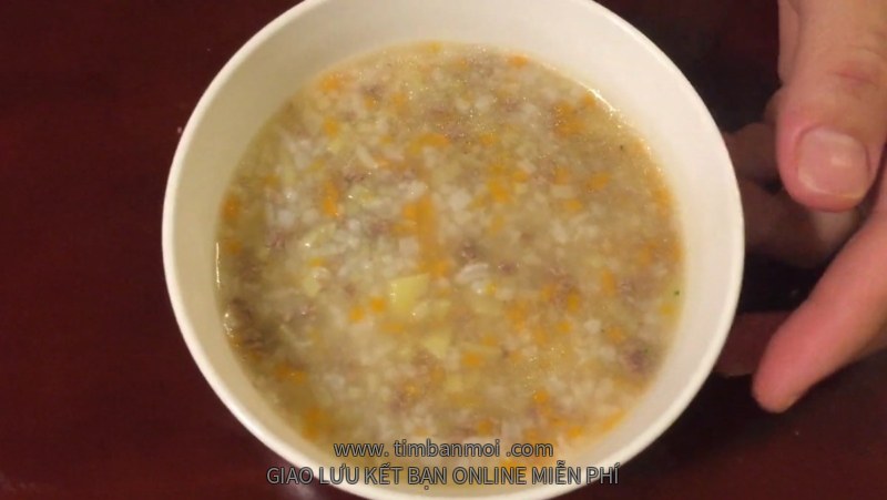 Cháo thịt bò khoai tây