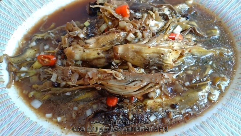 Hoa chuối kho tiêu, cà và riềng
