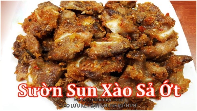 Sườn xào sả ớt, sườn xào chanh sả