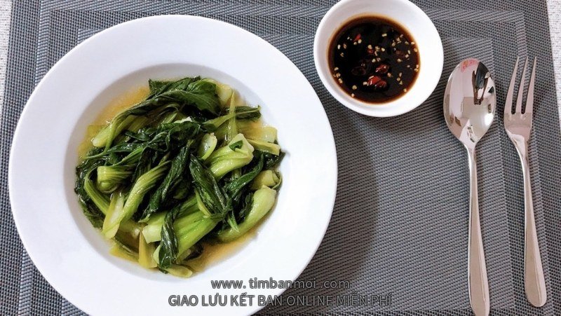 Cải thìa xào dầu