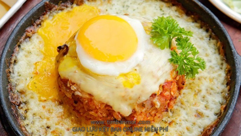 Cơm chiên kim chi phô mai